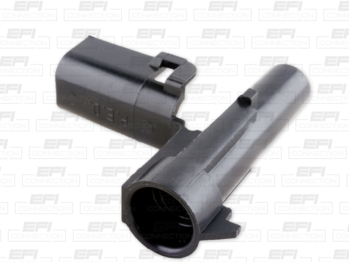 Aptiv (Delphi) 1 Way Black Weather Pack Shroud Sealed Male Connector