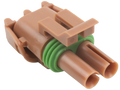Aptiv (Delphi) 2 Way Brown Weather Pack Tower Sealed Male Connector