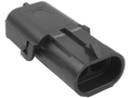 Aptiv (Delphi) 2 Way Black Weather Pack Shroud Sealed Male Connector