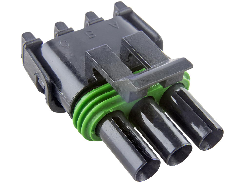 Aptiv (Delphi) 3 Way Black Weather Pack Tower Sealed Female Connector