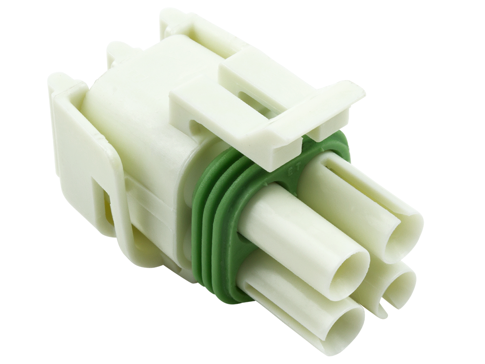 Aptiv (Delphi) 4 Way 3 Usable White Weather Pack Tower Sealed Male Connector
