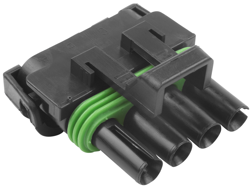 Aptiv (Delphi) 4 Way Black Weather Pack Tower Sealed Female Connector