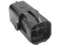 Aptiv (Delphi) 4 Way Black Weather Pack Shroud Sealed Male Connector