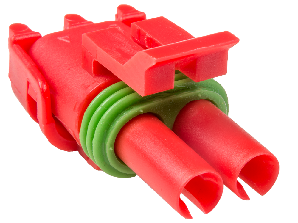 Aptiv (Delphi) 2 Way Red Weather Pack Tower Sealed Male Connector