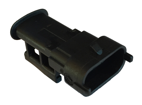 Bosch 3 Way Black Kompakt 2.8 Sealed Male Connector
