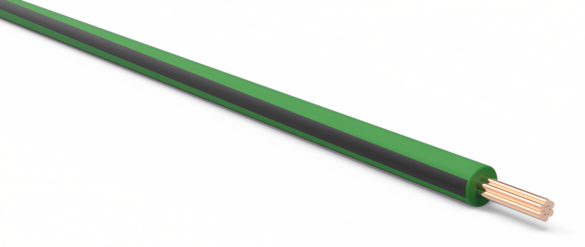20ga Automotive TXL Wire - DARK GREEN w/ BLACK