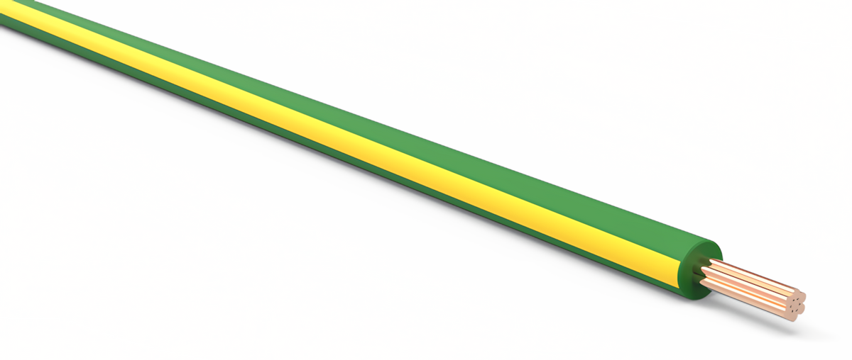 20ga Automotive TXL Wire - DARK GREEN w/ YELLOW Stripe