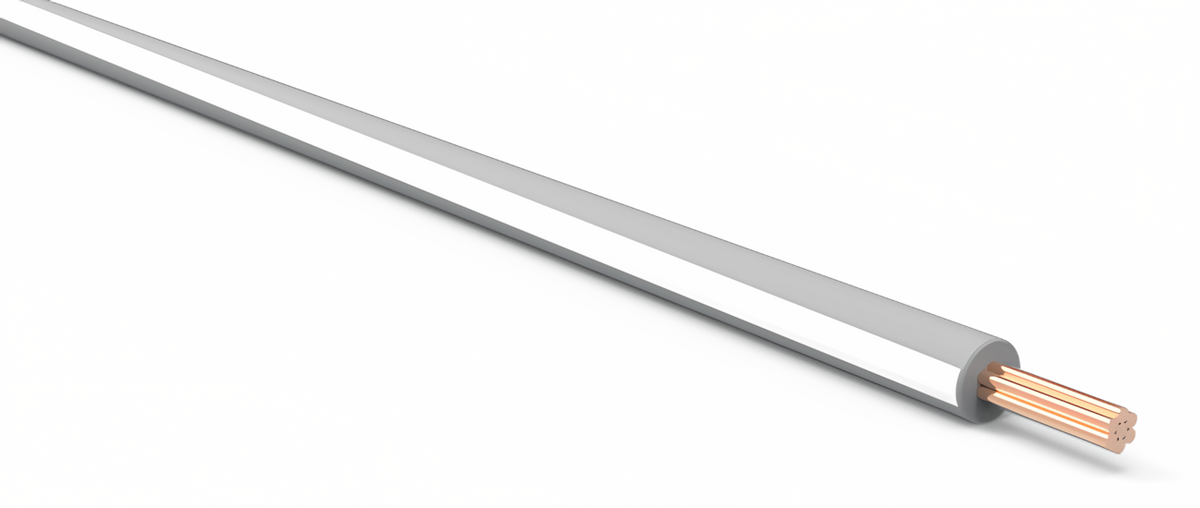 20ga Automotive TXL Wire - GRAY w/ WHITE Stripe