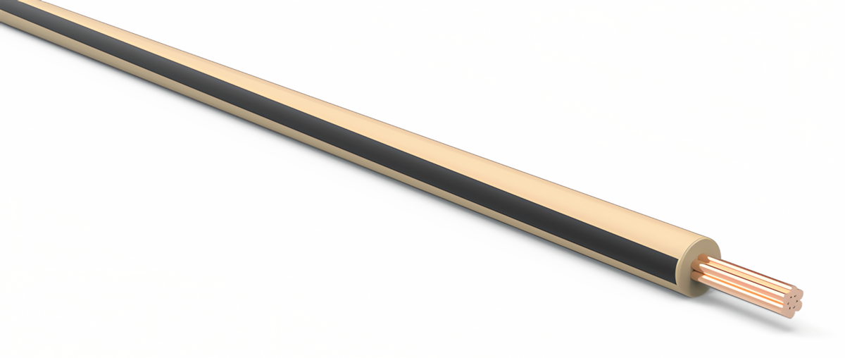 20ga Automotive TXL Wire - TAN w/ BLACK Stripe