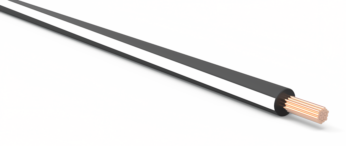 18ga Automotive TXL Wire - BLACK w/ WHITE Stripe