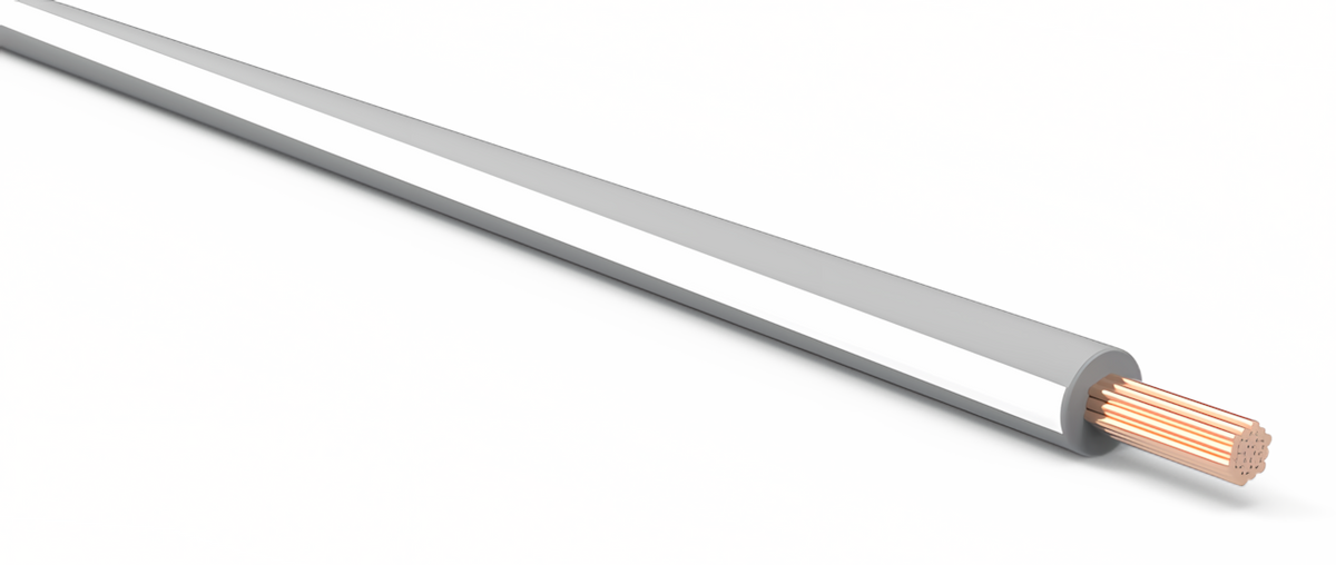 18ga Automotive TXL Wire - GRAY w/ WHITE Stripe