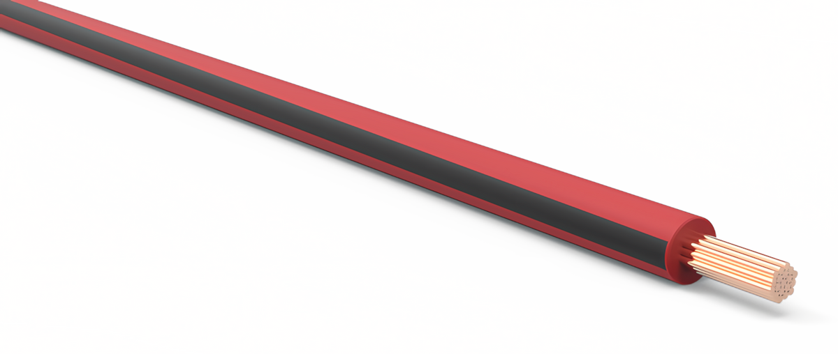 18ga Automotive TXL Wire - RED w/ BLACK Stripe
