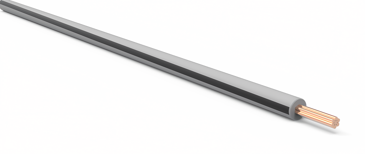 22ga Automotive TXL Wire - GRAY w/ BLACK Stripe