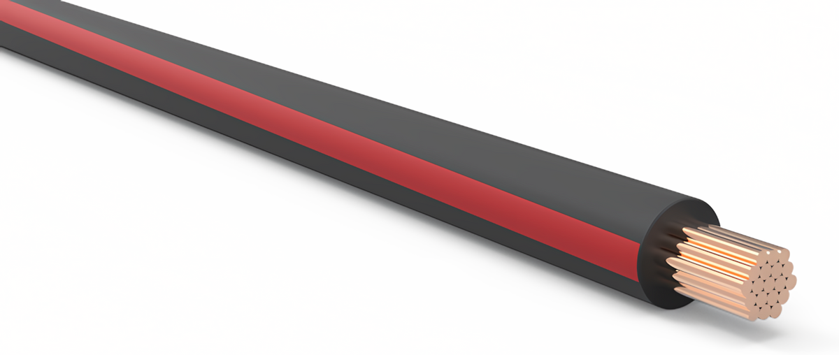 12ga Automotive TXL Wire - BLACK w/ RED Stripe