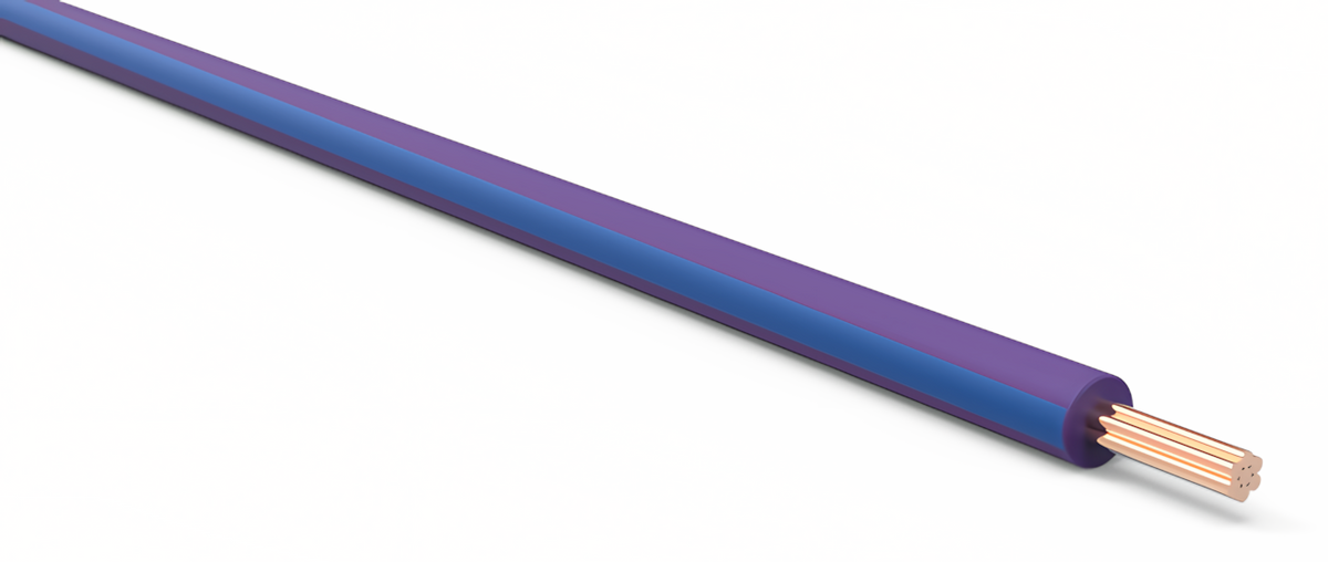 20ga Automotive TXL Wire - PURPLE w/ BLUE Stripe