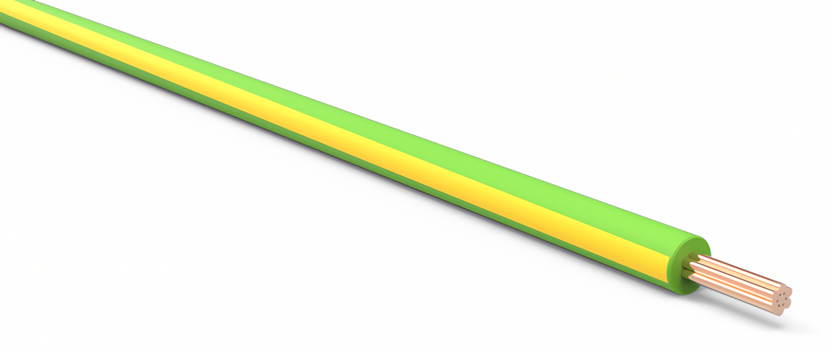 20ga Automotive TXL Wire - LIGHT GREEN w/ YELLOW Stripe