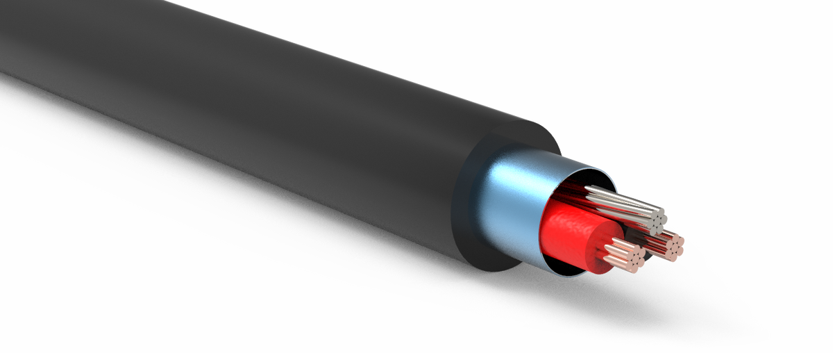 Shielded Three Conductor Multi (Red and Black 20 AWG TXL Twisted Pair + 20 AWG Drain) for Holley EFI Ignition Sensor by the Foot