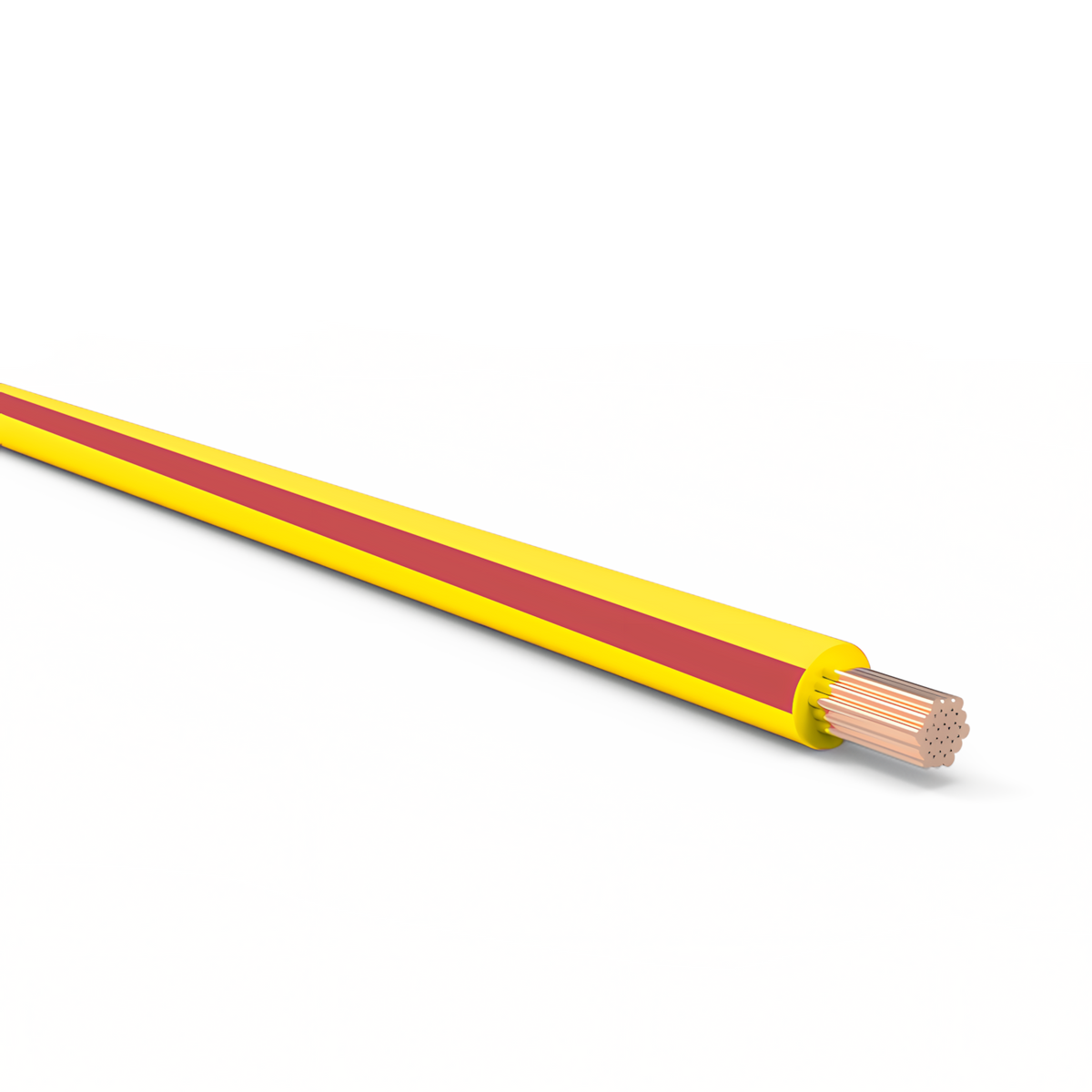 14ga Automotive TXL Wire - YELLOW w/ RED Stripe
