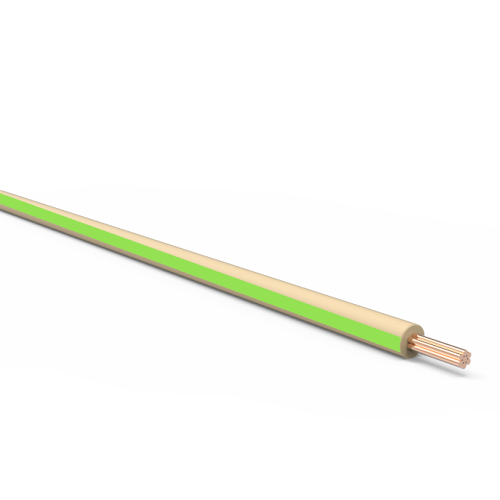 20ga Automotive TXL Wire - TAN w/ GREEN Stripe