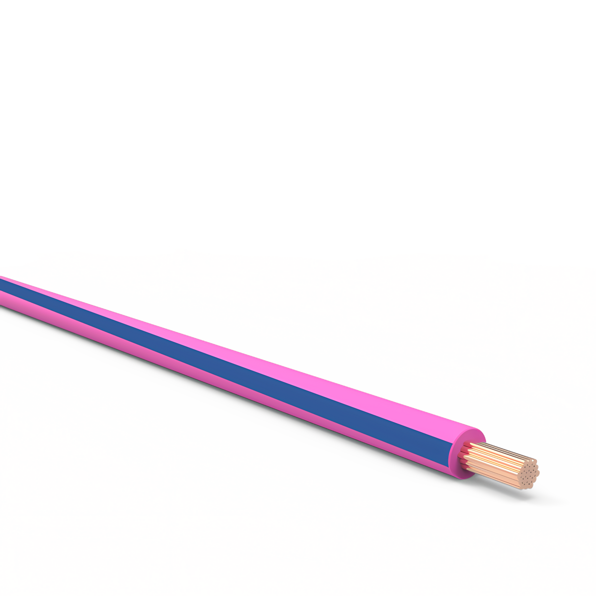 16ga Automotive TXL Wire - PINK w/ DARK BLUE Stripe