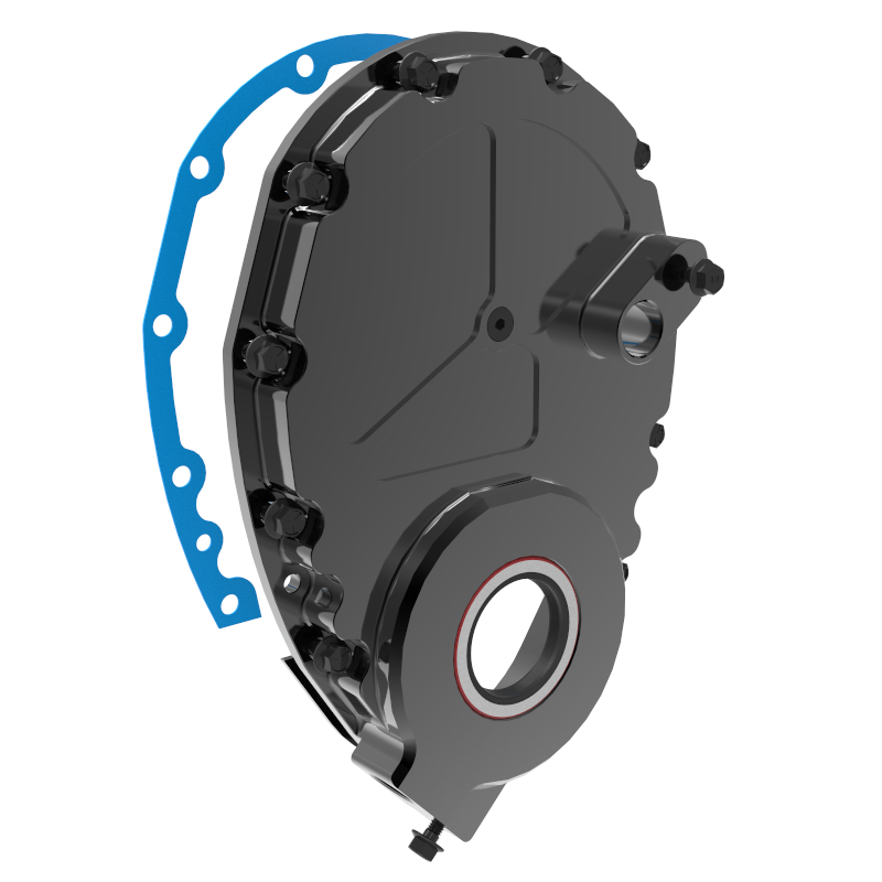Billet Aluminum Engine Timing Cover (with CKP, with CMP, with Cam Button)