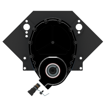 EFI 4x SBC Conversion Kit w/ 1x Cam Sync Distributor w/ Cam Button in Billet Aluminum Timing Cover