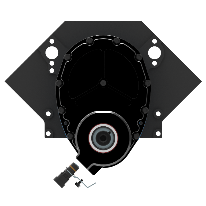 EFI 58x Conversion Kit w/ 1x Cam Sync Distributor w/ Cam Button in Billet Aluminum Timing Cover