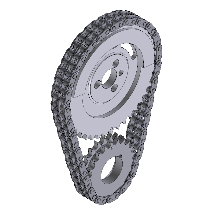 EFI 1x Billet Double Row Timing Set (Flat Nose)