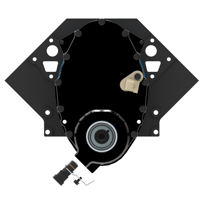 EFI 58x Crank and Cam Signal Conversion Kit w/ 1x CMP in Timing Cover (w/ Electric Water Pump w/ 2.25" Hub)
