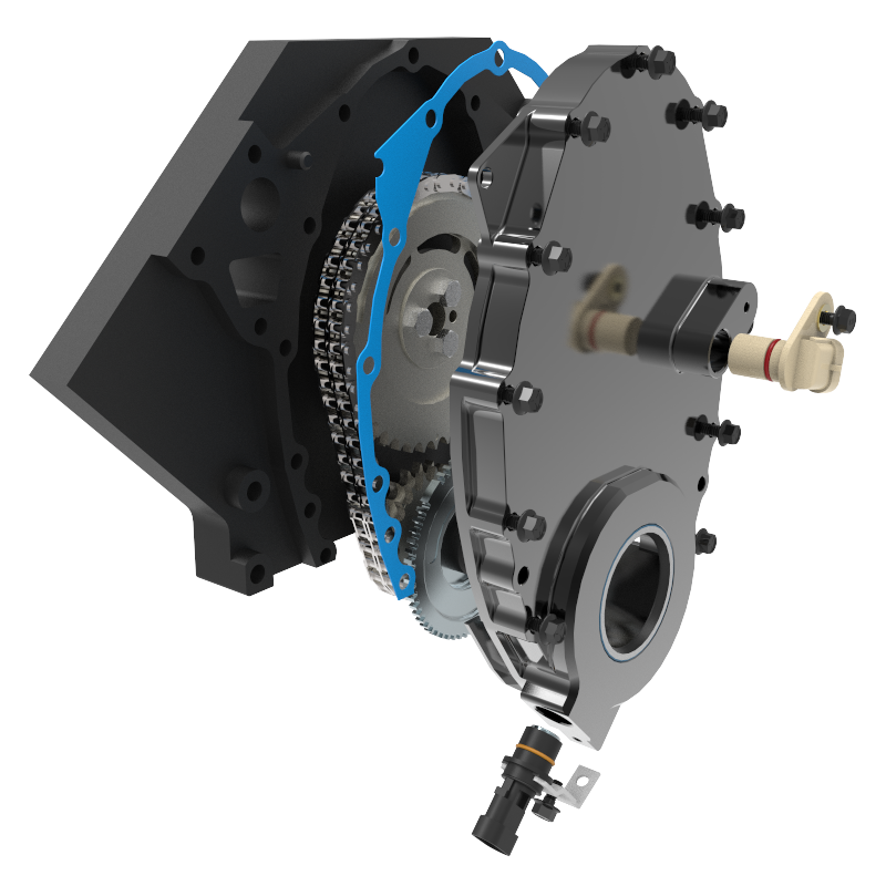 EFI 58x Crank and Cam Signal Conversion Kit w/ 1x CMP in Timing Cover (w/ Electric Water Pump w/ 2.25" Hub)