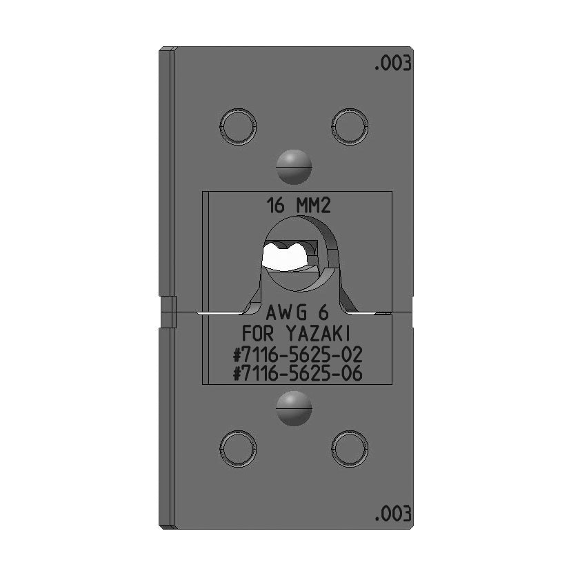 CRIMP DIE SET for Yazaki terminal 7116-5625
