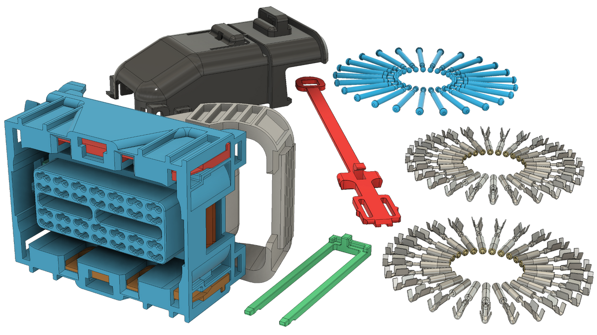 Engine Control Module (ECM) 2005-2006 E40 C1 Blue Connector Kit