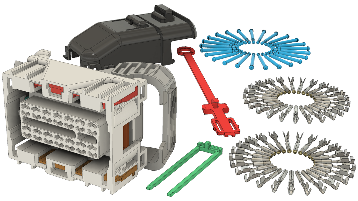 Engine Control Module (ECM) 2005-2006 E40 C3 Gray Connector Kit