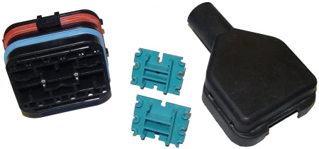 Delphi  Way Black Micro-Pack 100 Sealed Female Connector Assembly